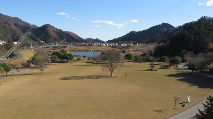 宮ケ瀬湖畔園地の斜面の上から撮った写真(4)